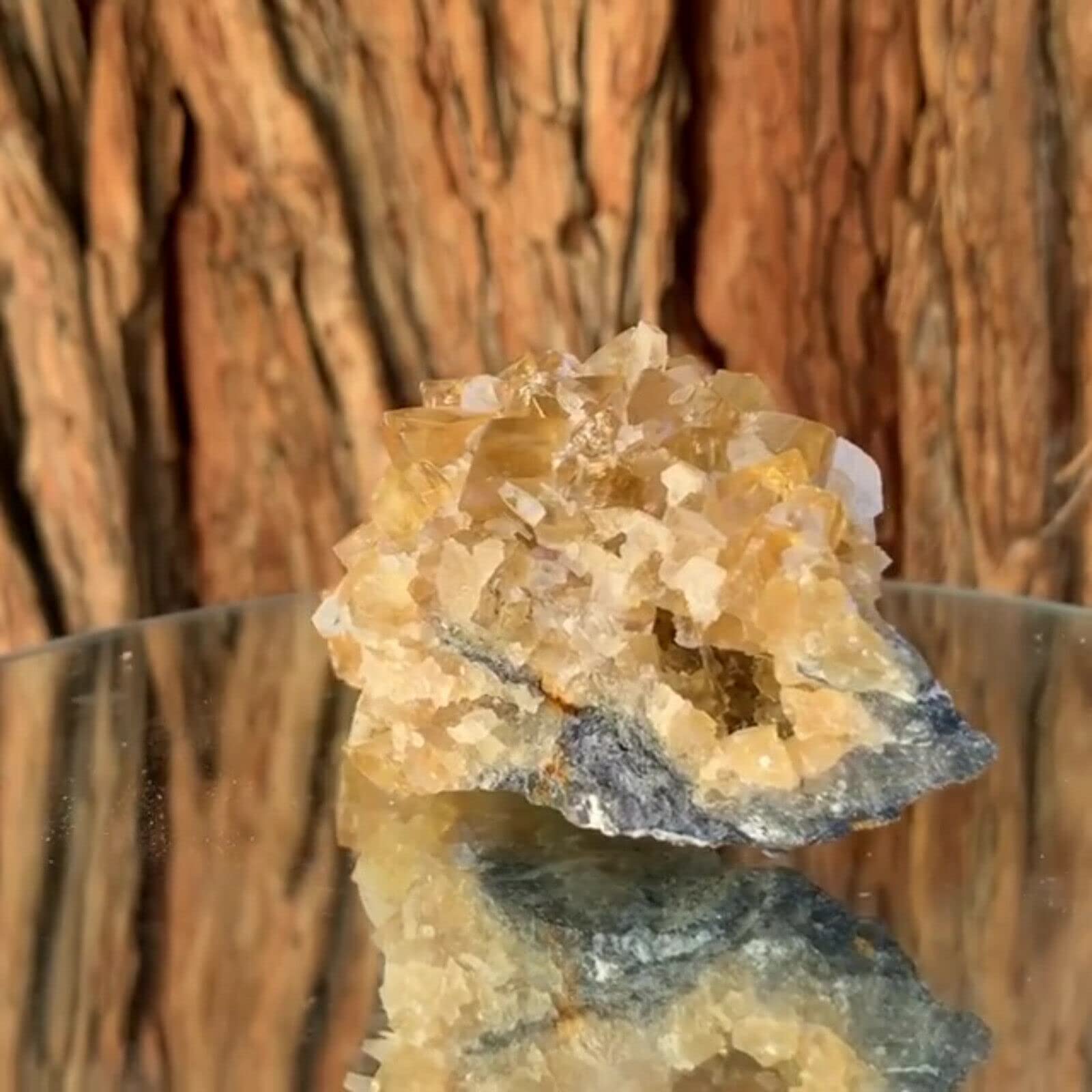 Amazon.co.jp: 10cm 150g ゴールデン ハニー イエロー カルサイト